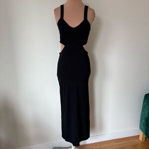 Urban Outfitters Nom De Plume by YaYa Penny Cut Out Black Bodycon Midi Dress S